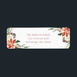 Christmas Wreath Address Label<br><div class="desc">Highlight your favourite family photo on your holiday cards this season!  Whether you celebrate Christmas,  Hanukkah or simply want to send our a New Year greeting to your friends and family,  Blush Paper Co. has the perfect holiday card for you.</div>