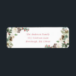 Christmas Wreath Address Label<br><div class="desc">Highlight your favourite family photo on your holiday cards this season!  Whether you celebrate Christmas,  Hanukkah or simply want to send our a New Year greeting to your friends and family,  Blush Paper Co. has the perfect holiday card for you.</div>