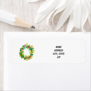 Christmas Wreath Address Label