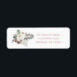 Christmas Wreath Address Label<br><div class="desc">Highlight your favourite family photo on your holiday cards this season!  Whether you celebrate Christmas,  Hanukkah or simply want to send our a New Year greeting to your friends and family,  Blush Paper Co. has the perfect holiday card for you.</div>