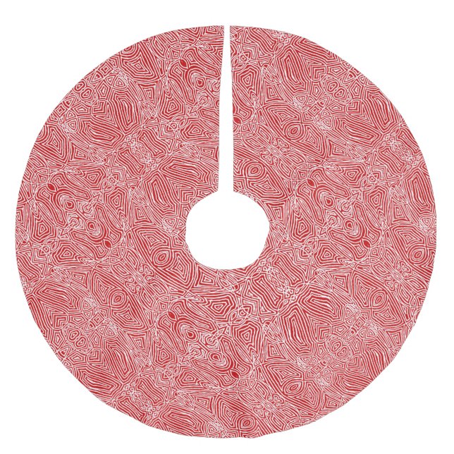 Christmas Wreath Brushed Polyester Tree Skirt (Front)