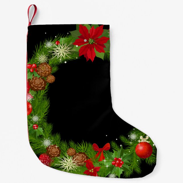 Christmas Wreath Christmas Stocking (Front)