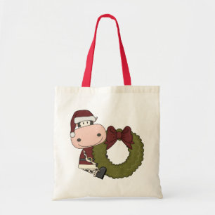 Christmas Wreath Cow Gift Bag