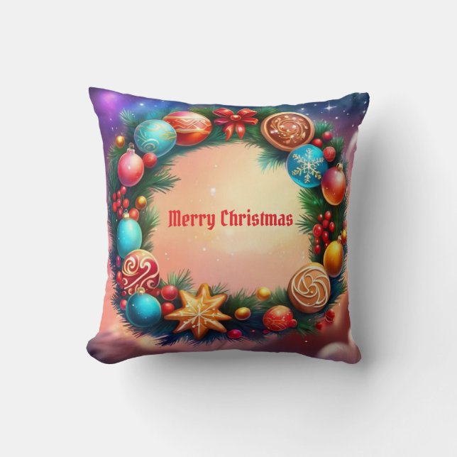 Christmas Wreath Cushion (Front)