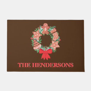 Christmas Wreath Custom Doormat