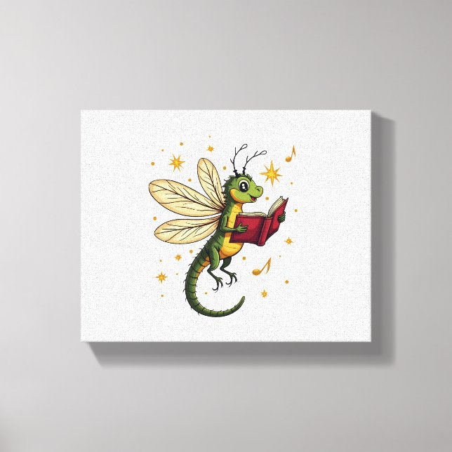 Christmas Wreath Dragonfly Canvas Print (Front)