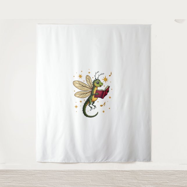 Christmas Wreath Dragonfly Tapestry (Front)