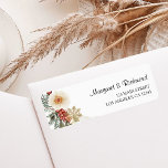 Christmas Wreath Floral Winter Wedding Address<br><div class="desc">Add a touch of elegance to your wedding invitations with our 'Christmas Wreath Floral Winter Wedding  Address labels". Get yours now and make a stylish statement!</div>