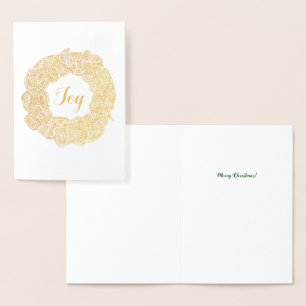 Christmas Wreath Foil Card