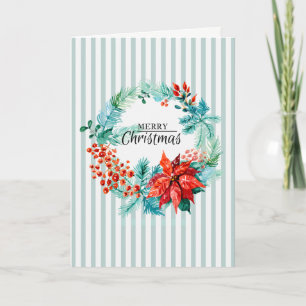Christmas Wreath Folded Photo Card