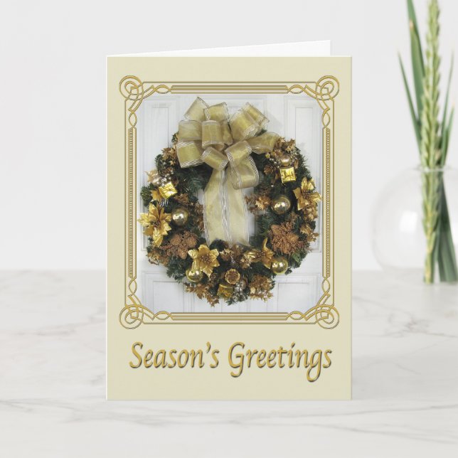 Christmas Wreath greeting card (Front)