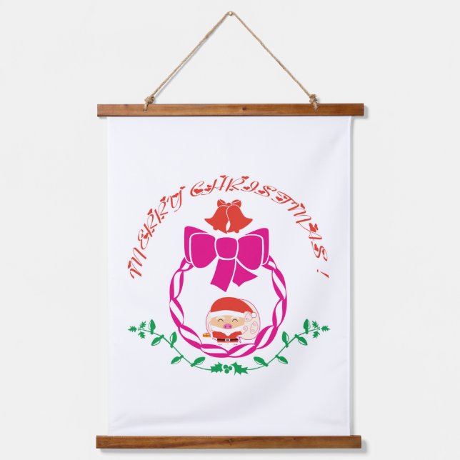 Christmas wreath hanging tapestry (Front)