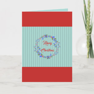 Christmas wreath holiday card