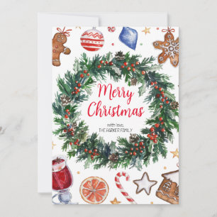 Christmas Wreath Holiday Card