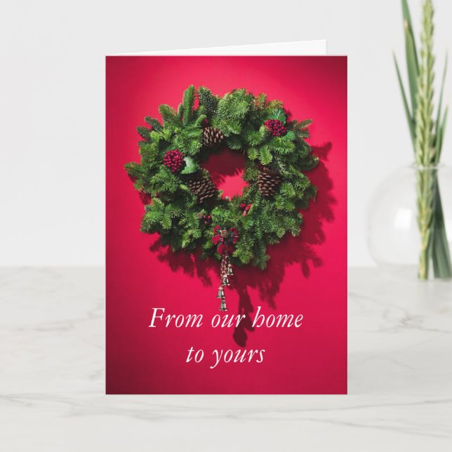 Christmas Wreath Holiday Card (Front)