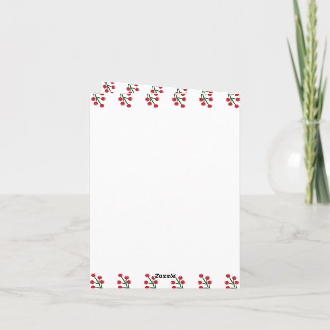Christmas wreath holiday card (Back)