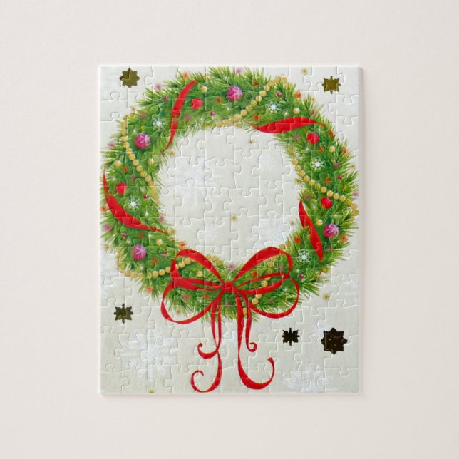 Christmas Wreath Jigsaw Puzzle (Vertical)