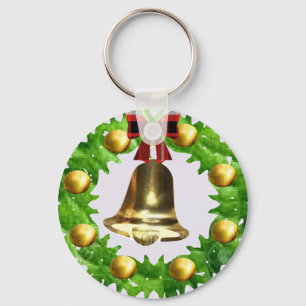 Christmas wreath key ring