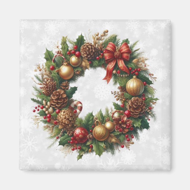 Christmas Wreath Magnet (Front)