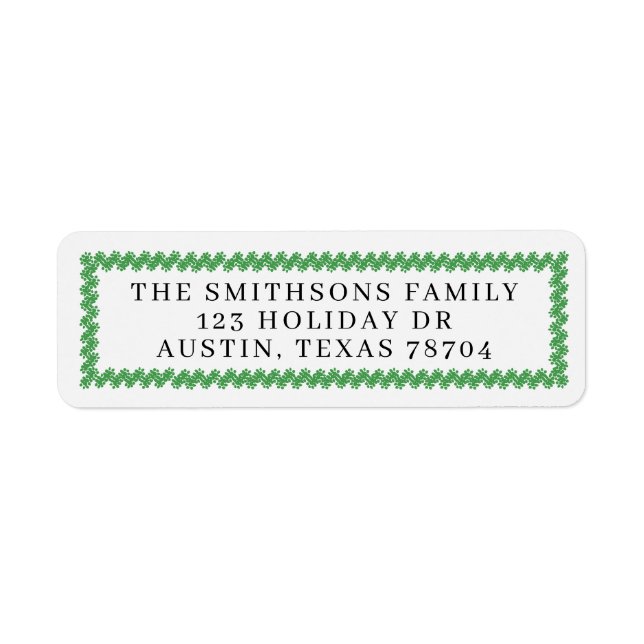 Christmas Wreath Mailing Labels (Front)