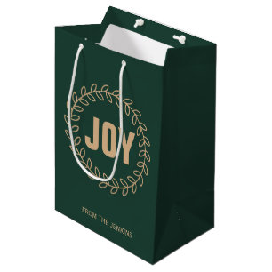 Christmas Wreath Medium Gift Bag