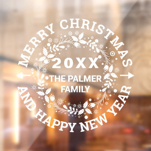 Christmas wreath Merry Christmas add name