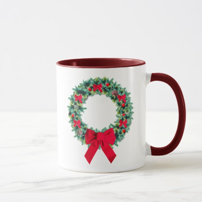 Christmas Wreath Mug (Right)