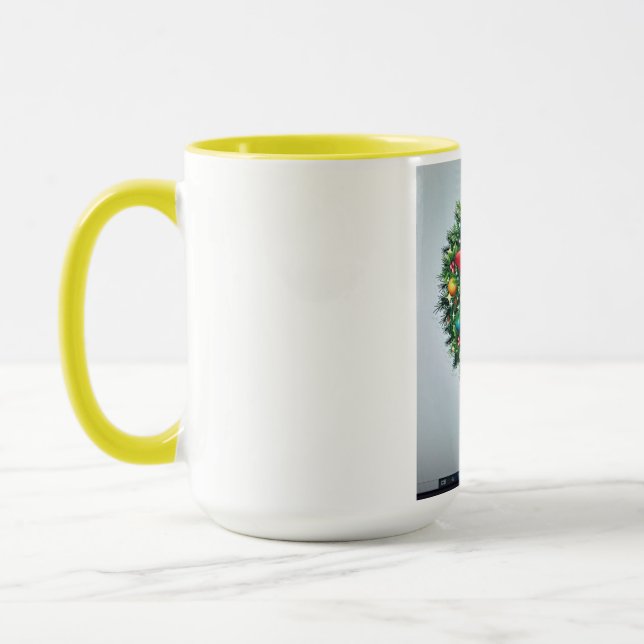 Christmas Wreath Mugs (Left)