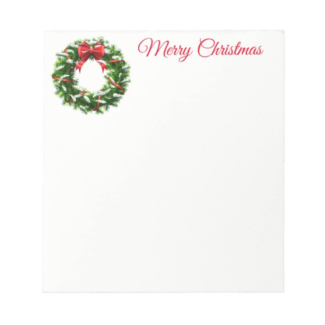 Christmas Wreath Notepad (Front)
