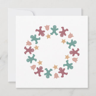 Christmas wreath of gingerbread men