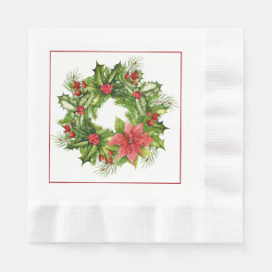 Christmas Wreath Paper Napkins