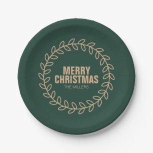 Christmas Wreath Paper Plate