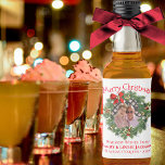 Christmas Wreath Photo Frame Fun Holiday Mini Liquor Bottle Label<br><div class="desc">These mini liquor bottle labels feature a fun design with a holiday wreath photo frame - you upload your own picture into the centre of the wreath. Perfect for home brewers or even just for stocking stuffers or Holiday party favours. The caption reads: Merry Christmas, and there is space for...</div>