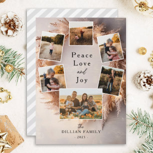 Christmas wreath photo holiday Card Template