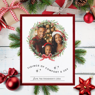 Christmas Wreath Photo Personalised Holiday