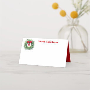 Christmas Wreath Place Card