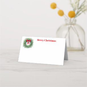 Christmas Wreath Place Card