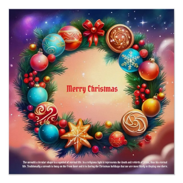 Christmas Wreath Poster (Front)