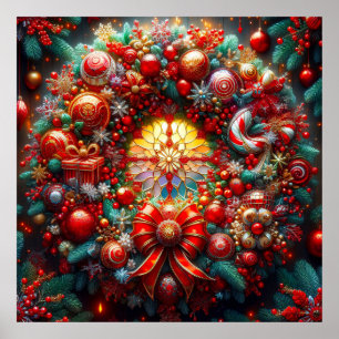 Christmas Wreath Poster