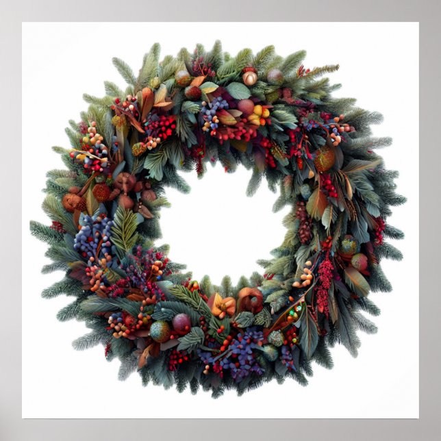 Christmas Wreath Poster (Front)