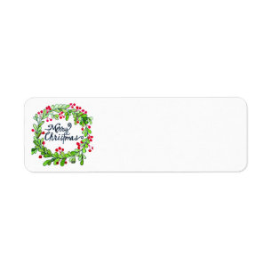 Christmas Wreath Return Address