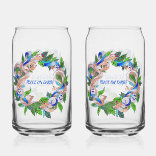 Christmas Wreath Soda Glass