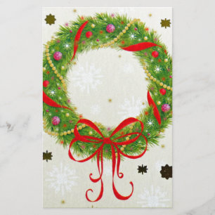 Christmas Wreath Stationery