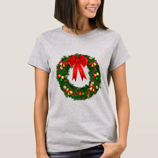 Christmas Wreath  T-Shirt (Front)