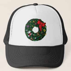 Christmas Wreath Trucker Hat