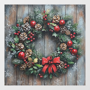 Christmas Wreath Window Cling