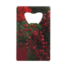 christmas wreath with red berries    