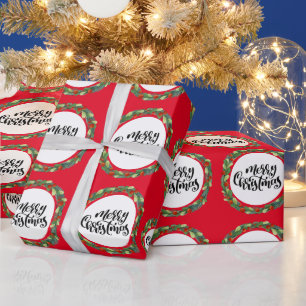 Christmas wreath  wrapping paper