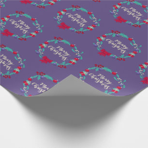 Christmas Wreath Wrapping Paper