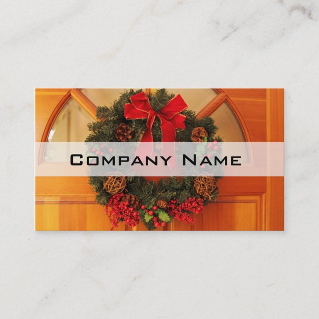 Christmas Wreaths Business Card (Front)